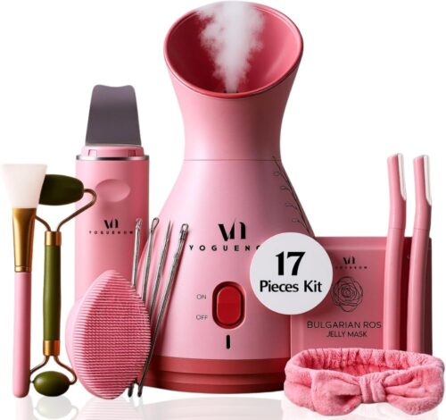 Facial Steamer Spa Kit with Complimentary 17 Skin Care Tools